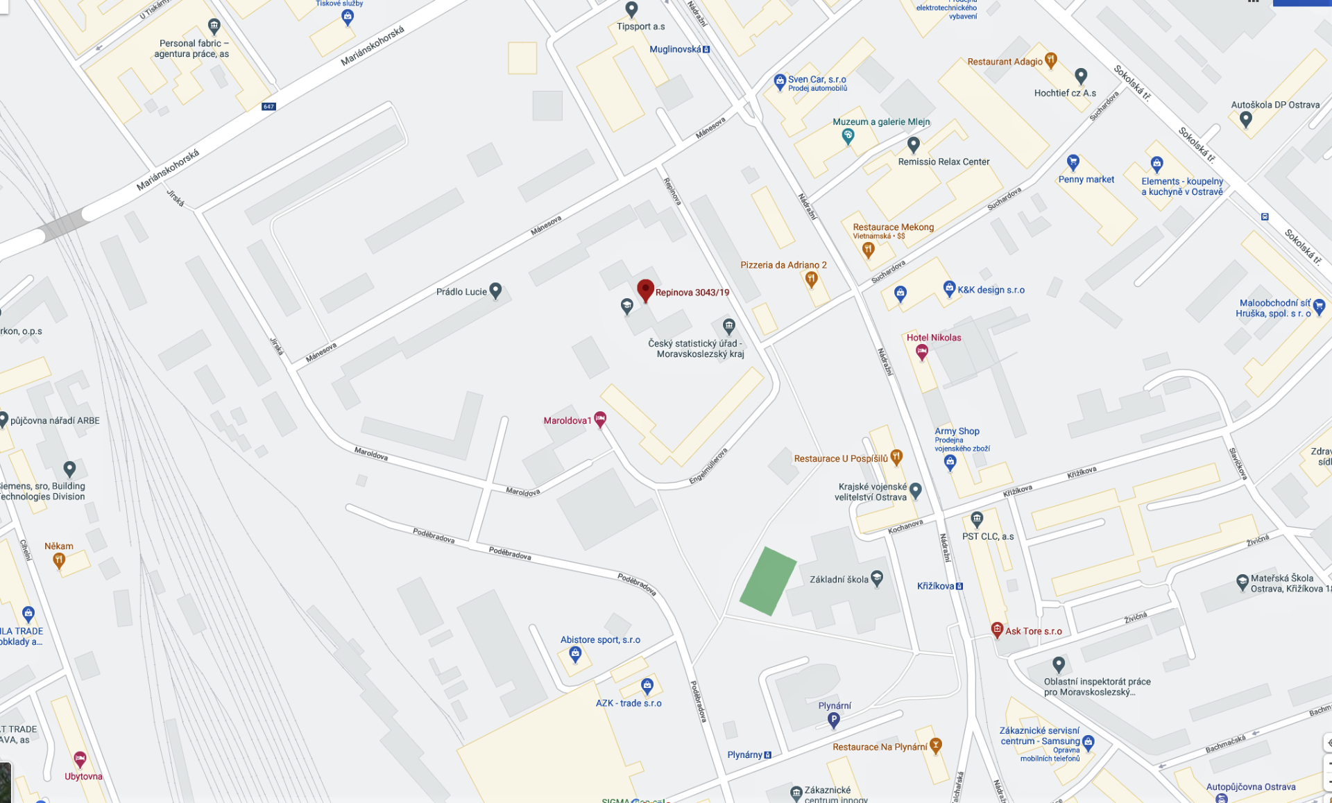 Ostrava, Repinova 19, RKC Chaloupka,
